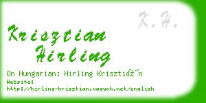 krisztian hirling business card